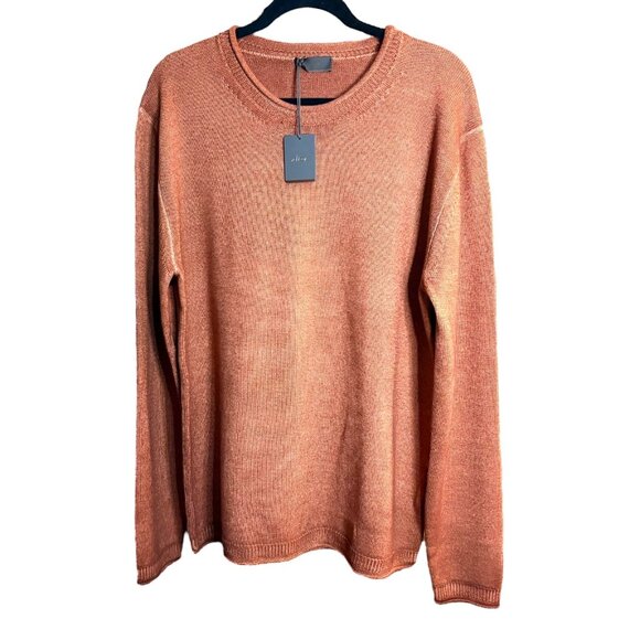 ALTEA Crew Neck Virgin Wool Sweater Burnt Orange Men's Size XXL NEW Retail $410 - Picture 6 of 9